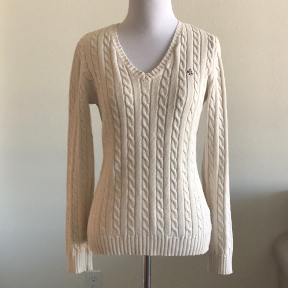 Ralph Lauren cable knit sweater XS